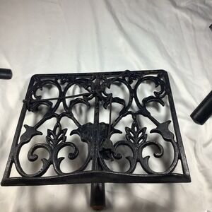 Ornate Cast Iron Book Stand Display for Plate Art Music